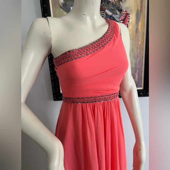 Bcbgmaxazria Daniele One Shoulder Embellished Gown - Picture 5 of 10